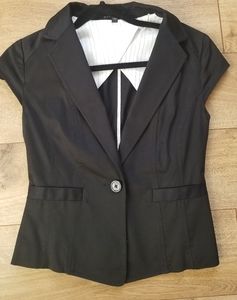 Express Black Short Sleeve Blazer 0